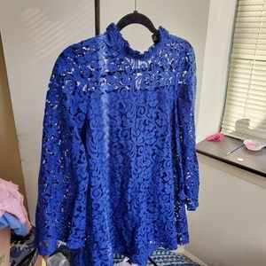 Zara Navy Jumpsuit Lace Dress NWOT